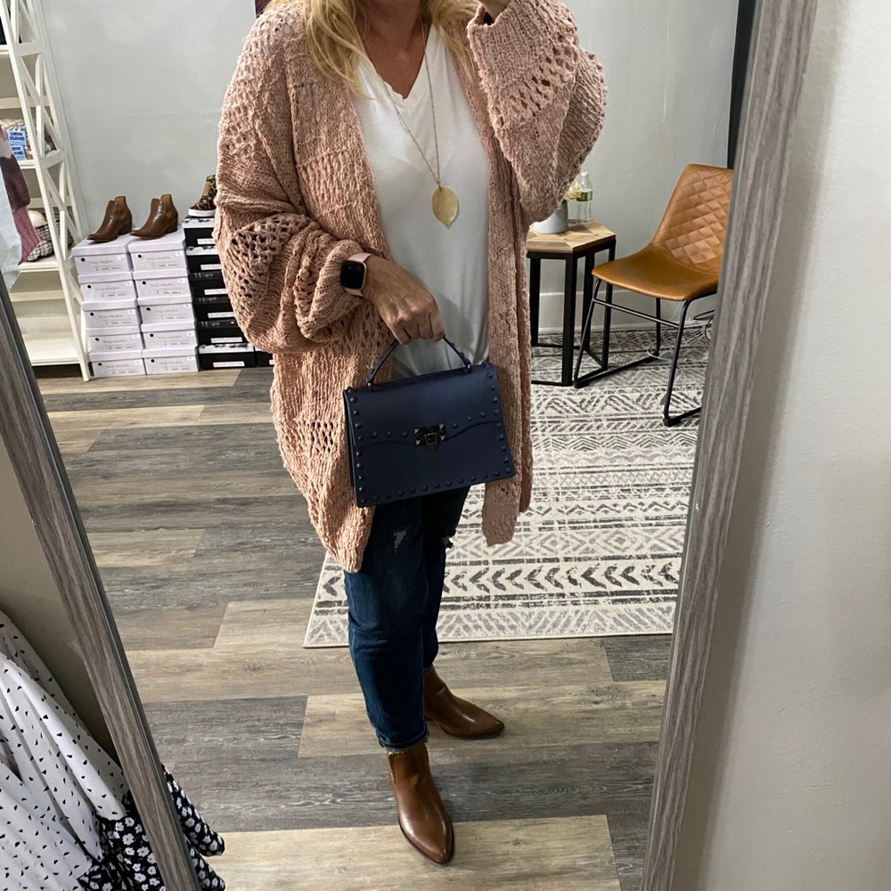 Pretty Oversized open weave Cardigan NWT